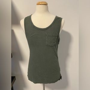 Urban Outfitters Dark Green Standard Chest Pocket Tank Top Size Large Mens